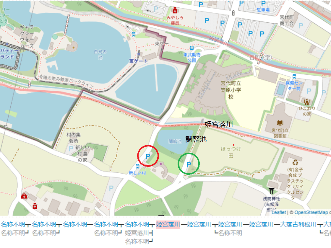 宮代新しい村近くの姫宮落川 ひめみやおとしがわ 春のフナ釣り